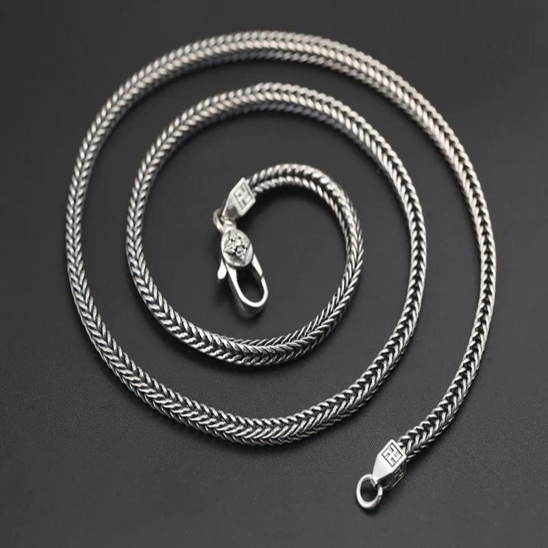 Mr. Sterling 4MM Diamond Pestle Foxtail Chain