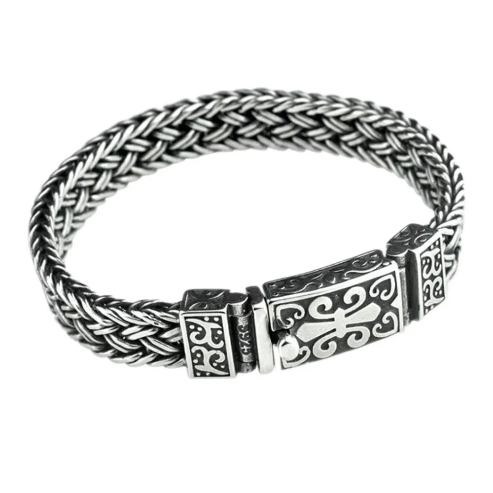 Mr. Sterling Domineering Woven Bracelet