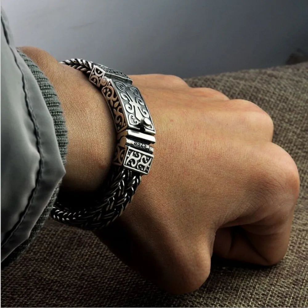 Mr. Sterling Domineering Woven Bracelet