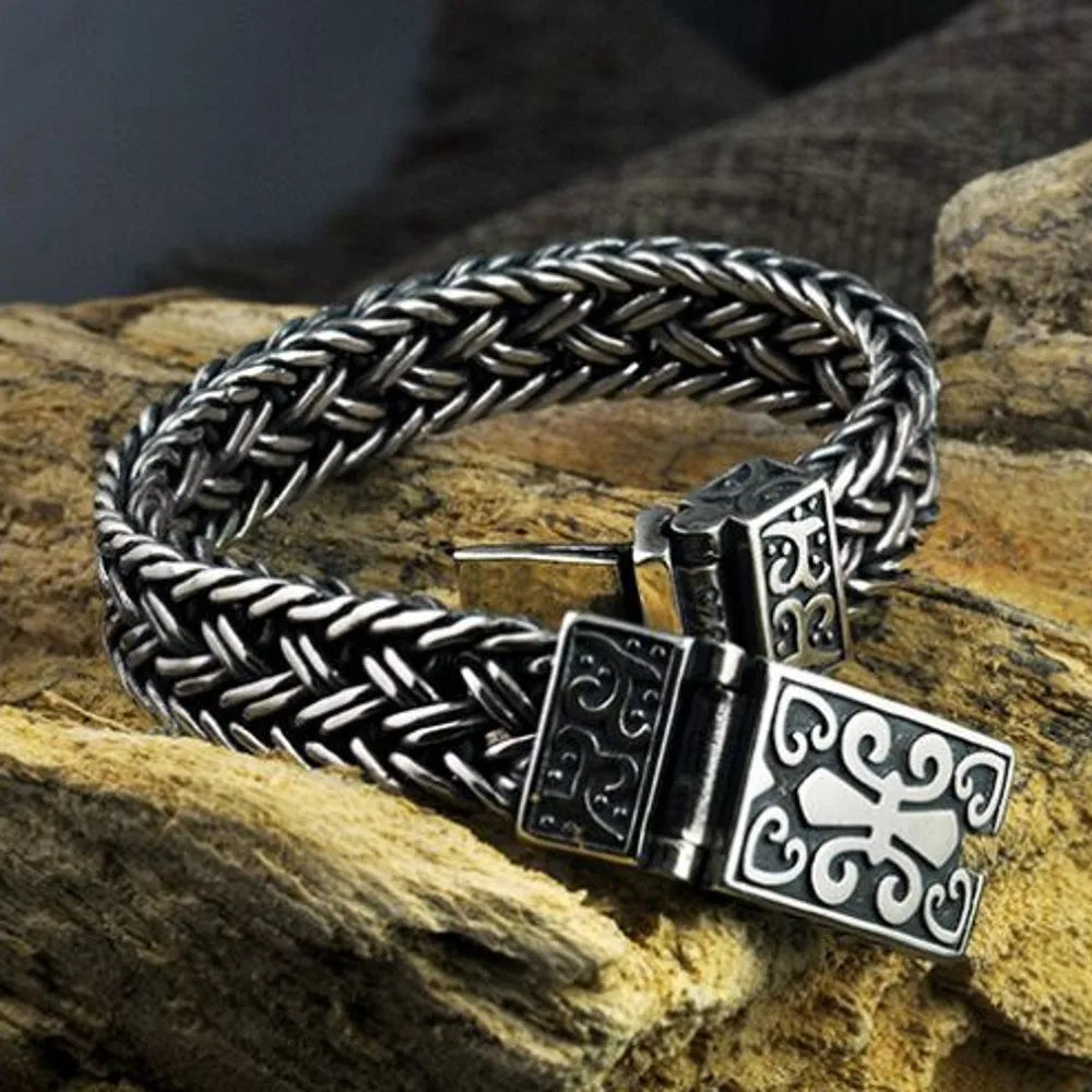 Mr. Sterling Domineering Woven Bracelet