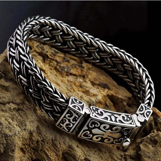 Mr. Sterling Domineering Woven Bracelet